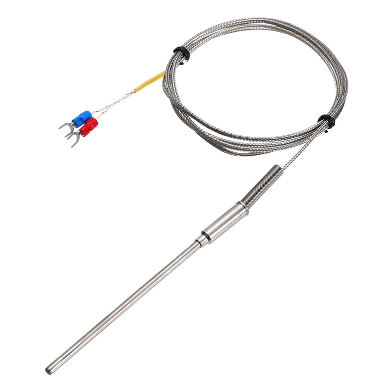 [Australia - AusPower] - MECCANIXITY K Type Thermocouple Temperature Sensor Probe 4x100mm 4.9ft Wire 0 to 1100°C(32 to 2012°F) Stainless Steel 