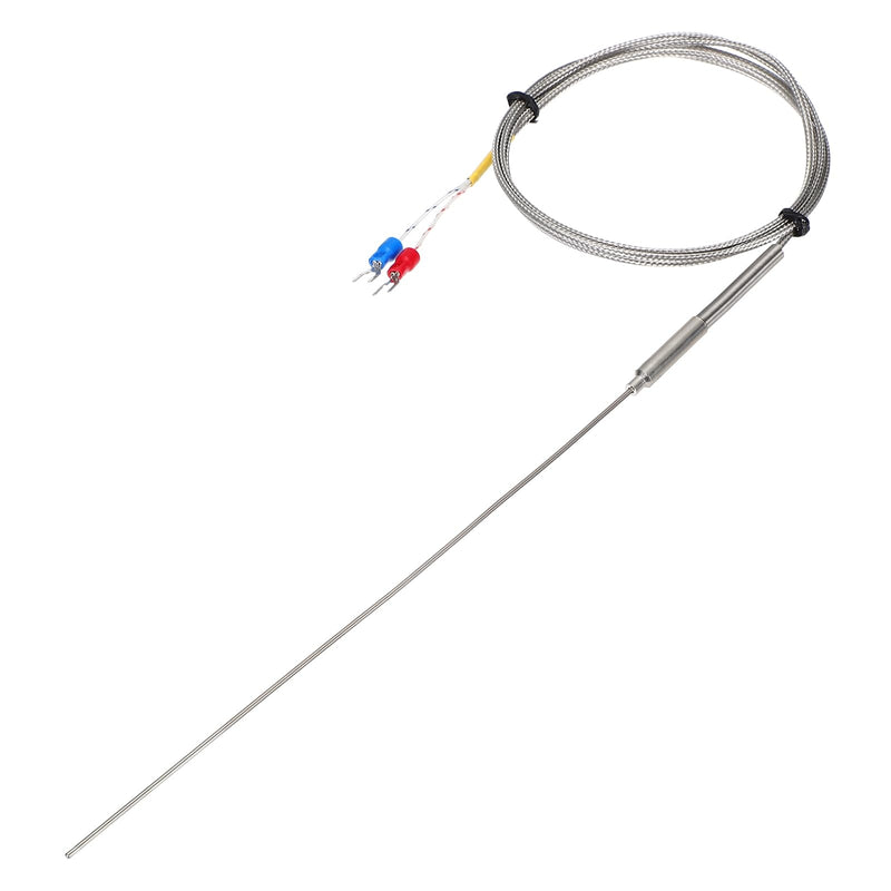 [Australia - AusPower] - MECCANIXITY K Type Thermocouple Temperature Sensor Probe 1.5x200mm 4.9ft Wire 0 to 1100°C(32 to 2012°F) Stainless Steel 
