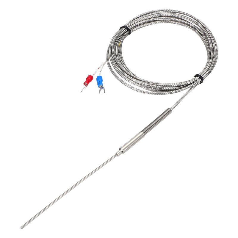 [Australia - AusPower] - MECCANIXITY E Type Thermocouple Temperature Sensor Probe 2x100mm 9.8ft Wire 0 to 800°C(32 to 1472°F) Stainless Steel 