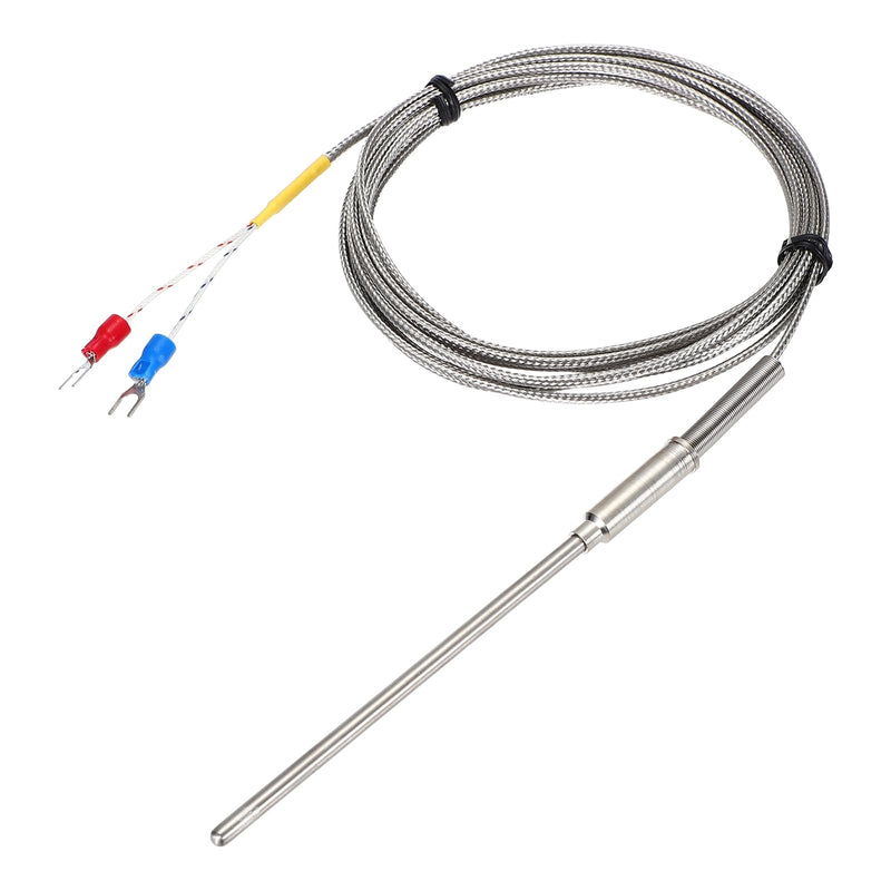 [Australia - AusPower] - MECCANIXITY K Type Thermocouple Temperature Sensor Probe 4x100mm 9.8ft Wire 0 to 1100°C(32 to 2012°F) Stainless Steel 