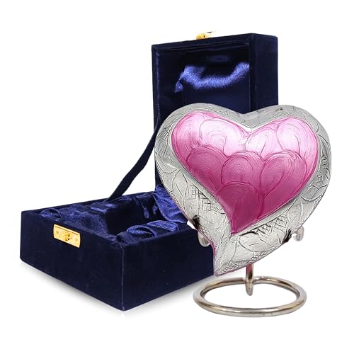 Heart Mini Urn for Ashes Adult Male, Female, 3 cu in