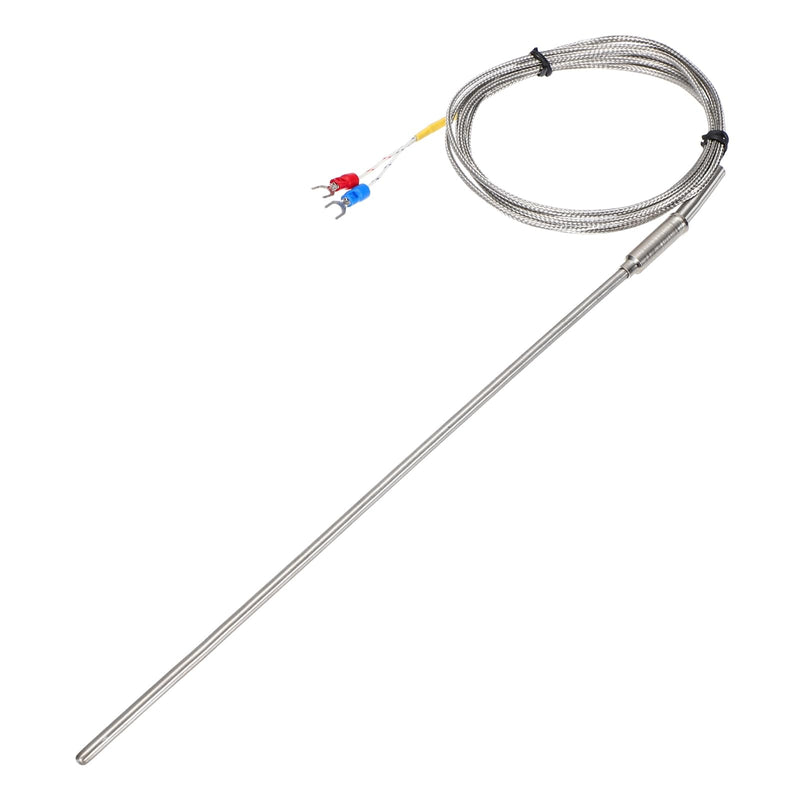 [Australia - AusPower] - MECCANIXITY K Type Thermocouple Temperature Sensor Probe 4x250mm 6.6ft Wire 0 to 1100°C(32 to 2012°F) Stainless Steel 