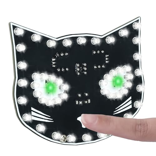 PEMENOL Soldering Project Set with Touch Control Function, DIY Black Cat Decoration, Soldering Kit, 3 Light Modes, Suitable for Adults, Beginners, Decoration Gifts
