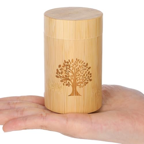 Small Bamboo Scattering Urn Tube for Human Ashes Mini Bamboo Spreading Cremation Tube Urn Keepsake Urn for Adult Male Female Pet Dog Cat Ashes 3.94''x1.97''