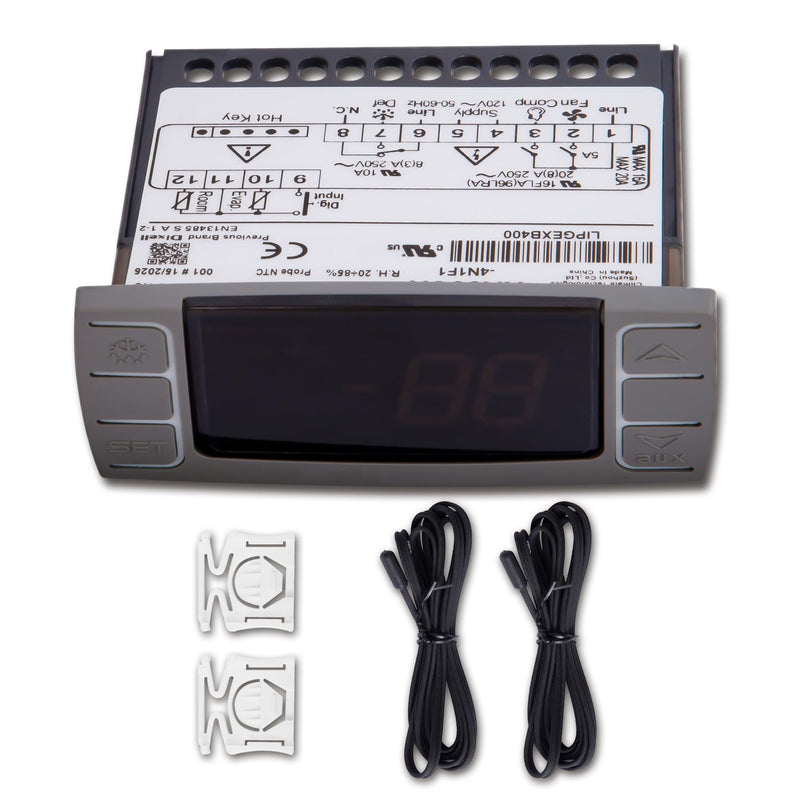 [Australia - AusPower] - for Dixell XR06CX-4N1F1 Temperature Controller, Fit for 120V 50-60hz Commercial Refrigerators/Freezer,for Dixell Temperature Controller with Sensor Probe (4N1F1) 4N1F1 