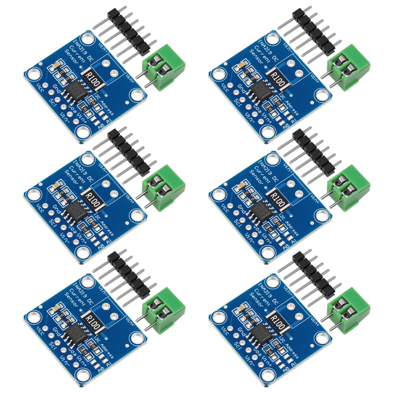 [Australia - AusPower] - 6pcs INA219 I2C Interface MCU-219 Zero Drift Bidirectional Current Power Supply Monitoring Sensor Module for Arduino 