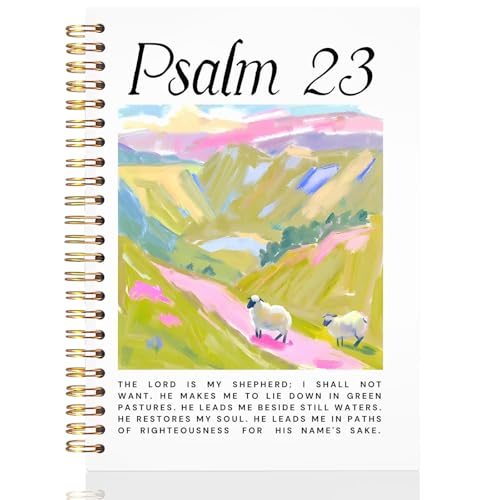 UTELKA Christian Notebook, Church Prayer Journal Spiral Notebook Psalm 23 Bible