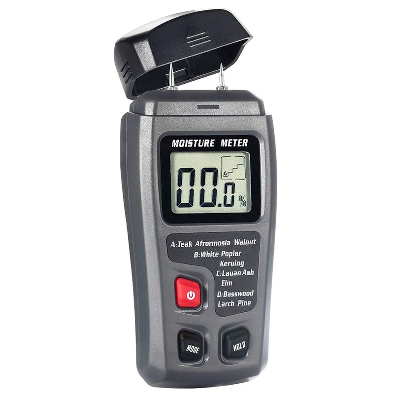 [Australia - AusPower] - BSIDE 2 Pins Wood Moisture Meter Handheld Timber Water Lumber Damp Humidity Firewood Detector Tester Backlit LCD Display Digital Moisture Meter With 4 modes and Data Hold 