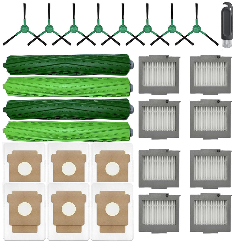 Replacement Parts Accessories kit for IRobot Roomba Max 705 Vac Plus 504 Vac Vacuum Cleaner, 2 Roller Brush 6 Dust Bag 8 HEPA Filter 8 Side Brush 1 Cleaning Tool 705 Vac Plus 504 Vac parts