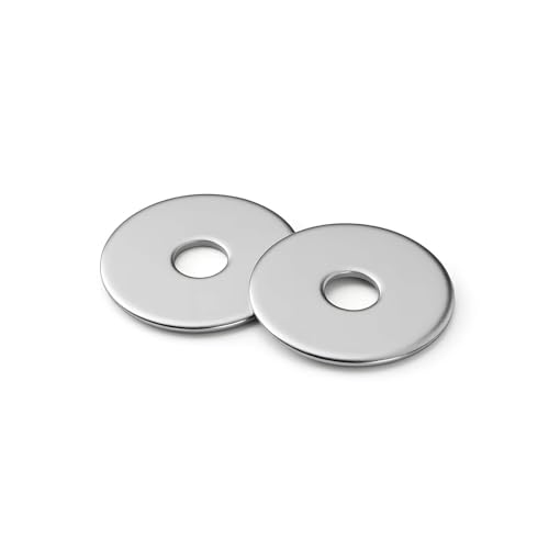 3/8 x 1-1/2'' (30 Pack) Stainless Steel Fender Washers, 1-1/2'' OD, (18-8) 304 Stainless Steel Metal Repair Washers for Screws and Bolts 3/8 x 1-1/2''