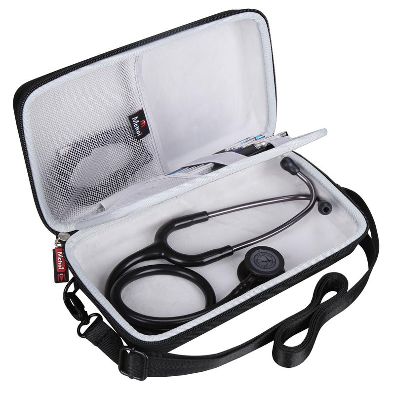 [Australia - AusPower] - Mchoi Stethoscope Case Compatible with 3M Littmann Classic III Monitoring/Lightweight II S.E/Cardiology IV Diagnostic/MDF Acoustica Stethoscopes and Accessories, Case Only, Grey 