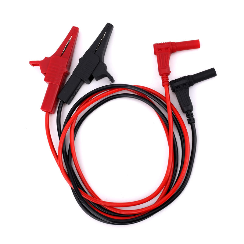 [Australia - AusPower] - 2 Pcs Multimeter Test Wires with Insulated Clamps, Heavy Duty Banana Plug to Alligator Clip Test Wires Suitable for Multimeter Field Instruments Electrical Testing Automotive Circuits 