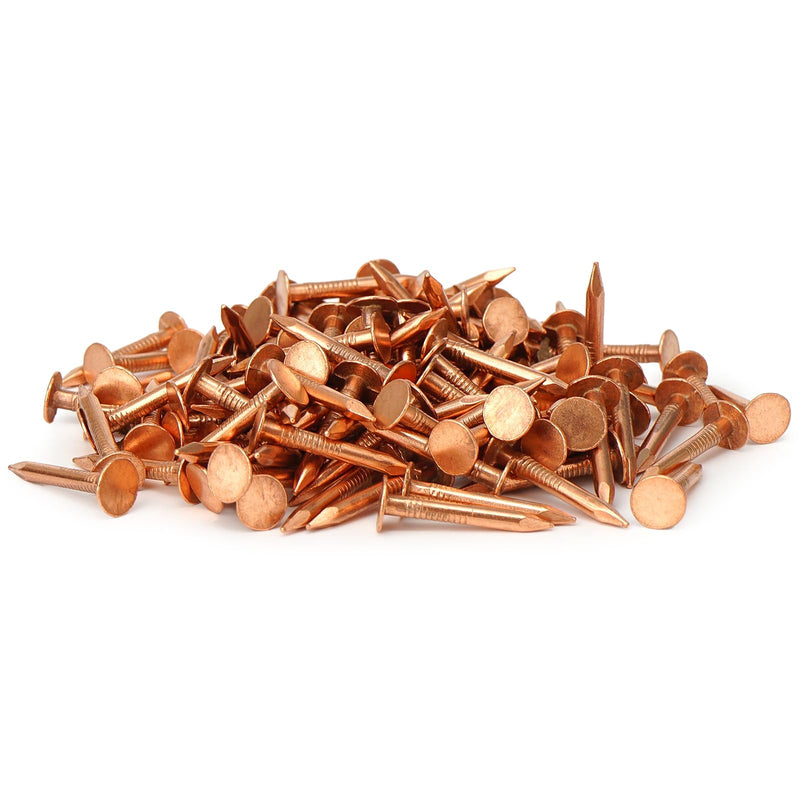 1 Inch Copper Nails, 250Pcs, 99.9% Pure Copper Nail for Roofing Finish, Furniture, Boat, Stump Remover, Industry, DIY Length: 1 Inch x 250 PCS x Dia. : 0.12 Inch
