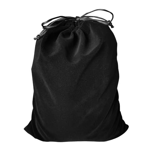 Black Velvet Cremains Urn Bag for Human Ashes - for Use Inside The Urn - Size 12" X 16" (380 Cubic Inches Capacity) - Includes a Resealable PE Material Ashes Storage Bag (Black, X-Large) Black