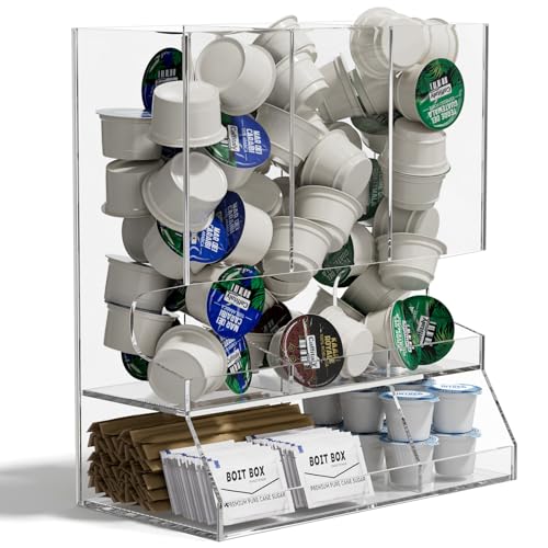 AITEE Clear Acrylic Coffee Pod Holder Dispenser for K Cups