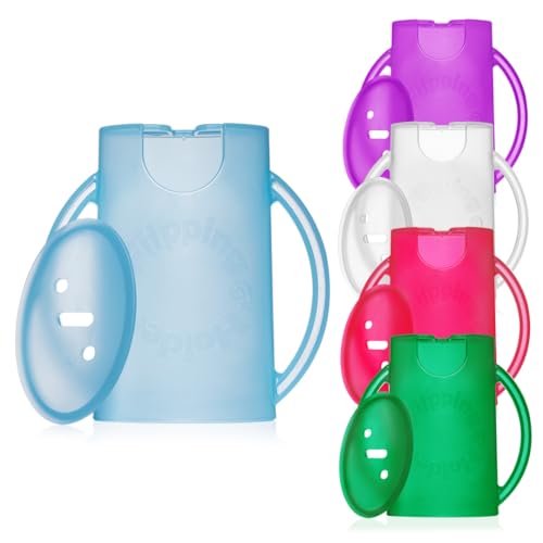 The Flipping Holder Baby Pouch Holder no Squeeze Flips to Juice Box Holder no Squeeze with Handles and Lid for Puree, applesauce, Yogurt & Reusable Baby Food Pouches Plus juicebox & Milk cartons