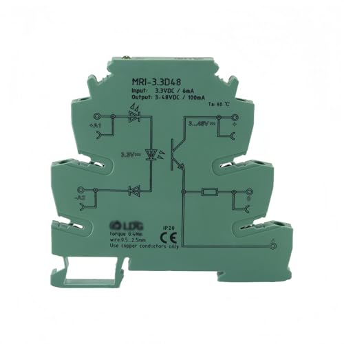 Optocoupler, PLC Relay, MRI-3.3D48 DC Separate Photoelectric Coupler, Separate PLC Relay Module, Input 3.3VDC, Output 3-48VDC