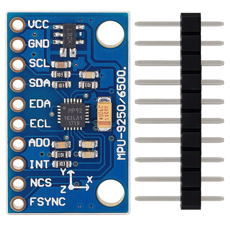 [Australia - AusPower] - MPU9250 GY-9250 Acceleration Gyroscope Sensor, 9-Axis 16 Bit Nine-axis Acceleration Magnetic Sensor Module IIC/SPI for Arduino 