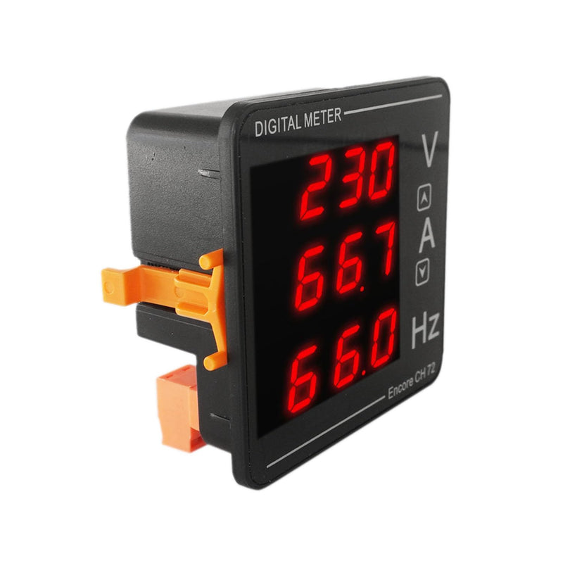 [Australia - AusPower] - AC 50-500V 120A Digital Volt Amp Meter, Voltage Current Frequency 3 in 1 Instrument, Voltmeter Ammeter Panel, Voltage Amperage Tester with Current Transformer 