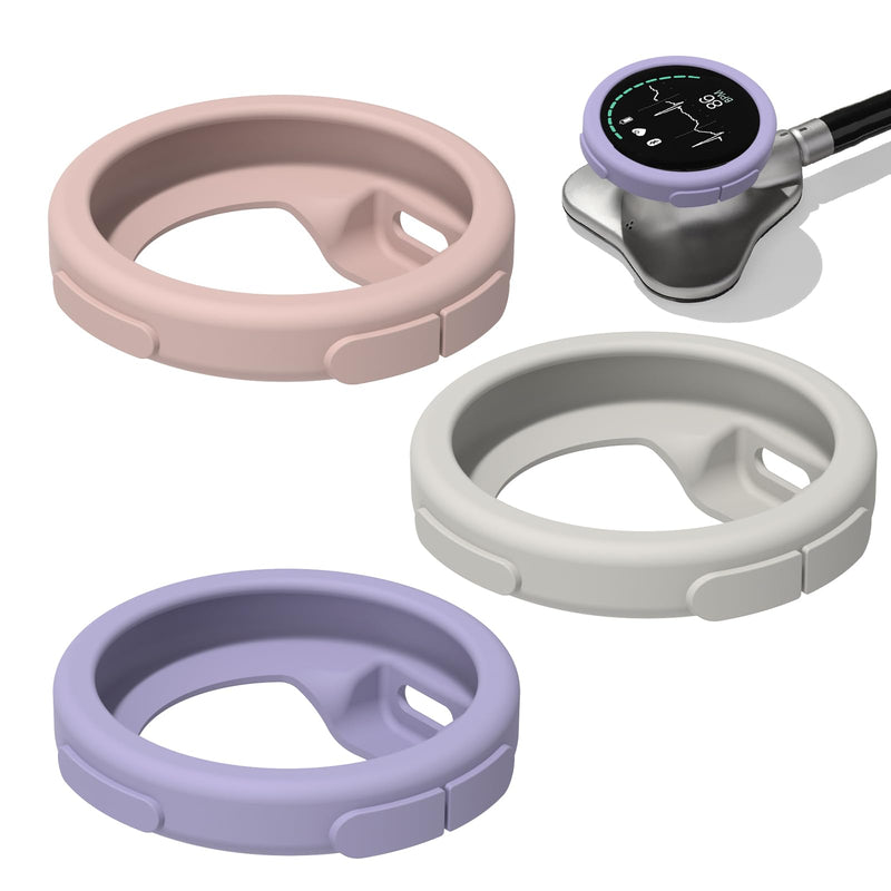 [Australia - AusPower] - AWINNER Stethoscope Cover Compatible with EKO CORE 500 Digital, 3 Pack (Silt+Starlight+Purple) Silt+Starlight+Purple 