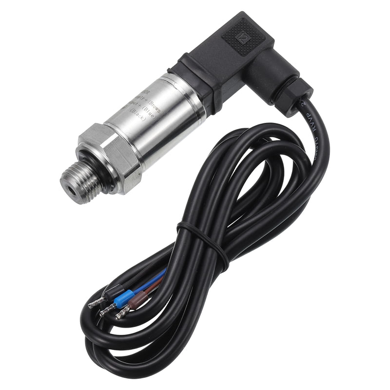 [Australia - AusPower] - MECCANIXITY Pressure Transducer Sender Sensor with Connector, G1/4" 1.6MPA Stainless Steel Pressure Transmitter for Oil Fuel Water Air 