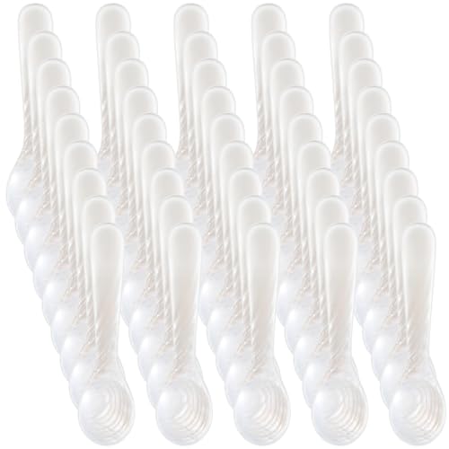 Patelai 50 Pieces Mother of Pearl Caviar Spoons Round Handle, 7cm/2.75 Inch 2.75 inches