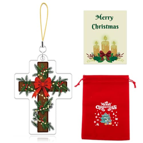Christmas Ornaments Cross Shaped Christmas Tree Decoration Acrylic