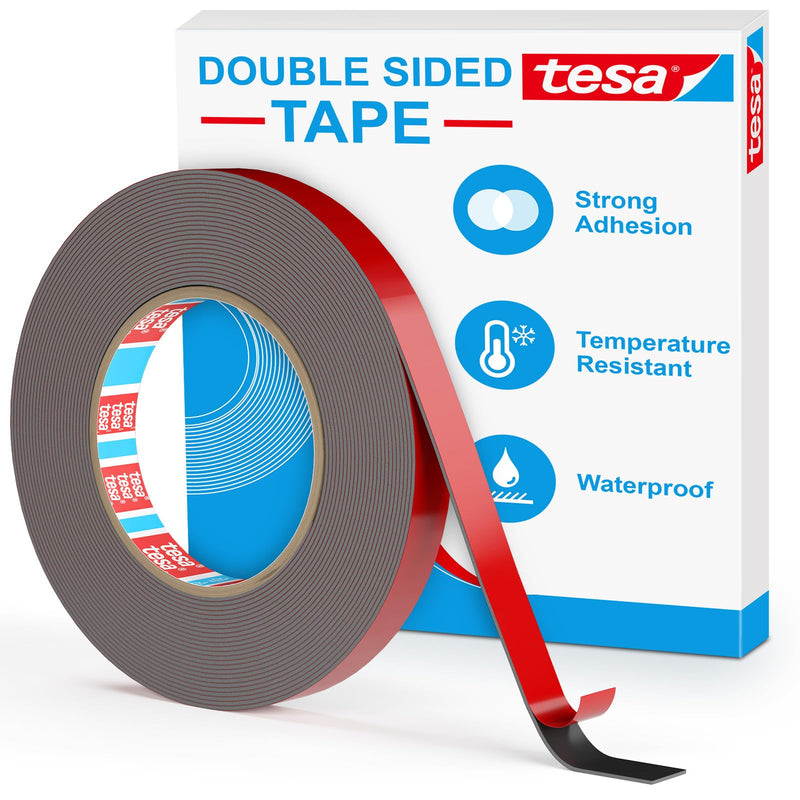 EMITEVER Double Sided Tape Heavy Duty, Tesa Adhesive Mounting Tape Waterproof, 0.59IN x 27FT Strong Acrylic Foam Tape for Walls, Automotive, Home Office Decor 0.59IN x 27FT-6411