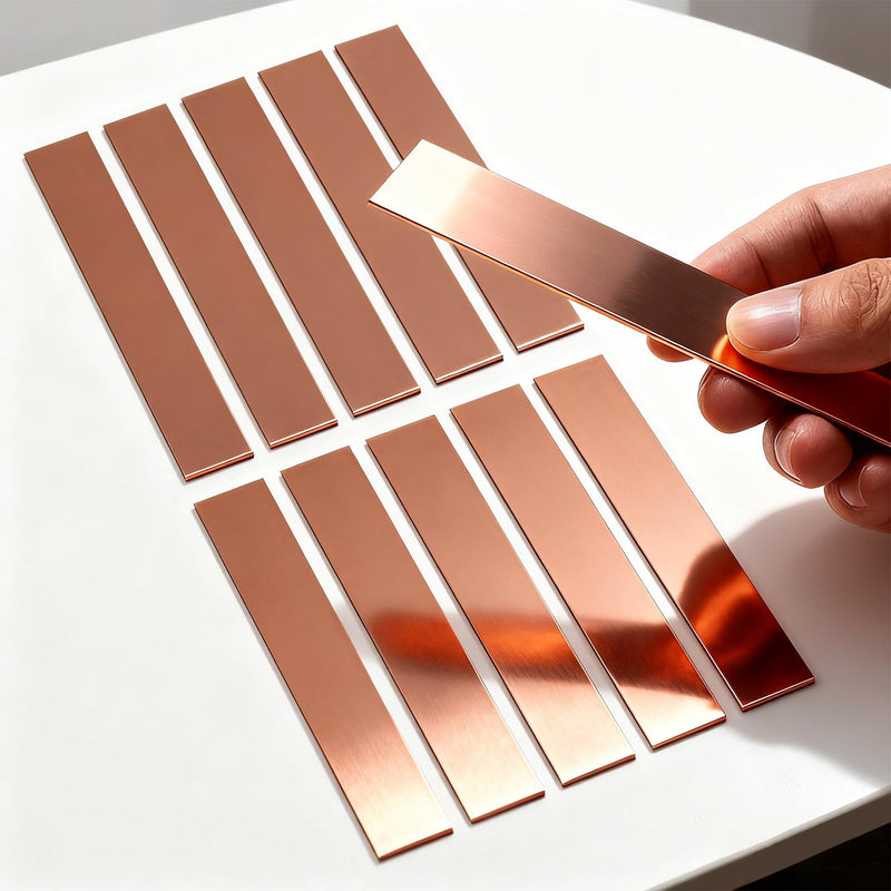[Australia - AusPower] - 10-Pack Pure Copper Anode Sheets - 99.995% Electroplating Grade Copper Electrode Strip, 1mm x 25mm x 150mm for Plating and Electroplating & Educational Use 