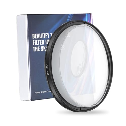PATIKIL 72mm Camera Blur Filter, Ghost Center Field Motion Super Speed Blur Filter Ghost Cinematic Effect Double Sided Effect Photography Prism for Photo Video Camera DSLR, Black