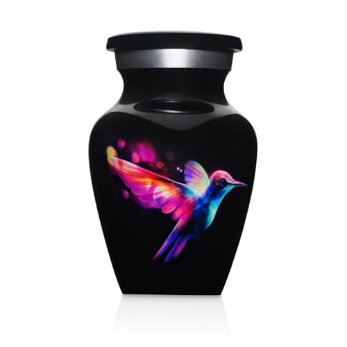Black Hummingbird Cremation Urns for Men and Women Human Ashes - Keepsake Urn