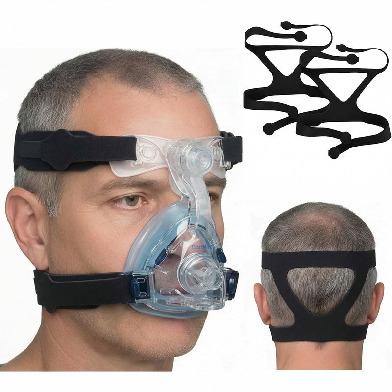 Pack of 2 Universal Cpap Headband - Mask & Clips Not Included | Universal mask strap for CPAP therapy for sleep apnea - soft neoprene material, no chin strap sleep apnea - headband 2 pieces (pack of 2)