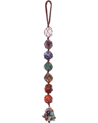 Irregular 7 Chakra Crystals Hanging Ornaments Decoration, Cube