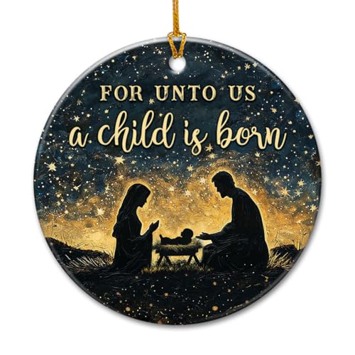 Nativity Christmas Ornament 2025 - Christian Jesus Ornaments for Christmas Tree, Silhouette Nativity Scene Ornament, Religious Gifts for Catholic Women, Men, Family, Friends