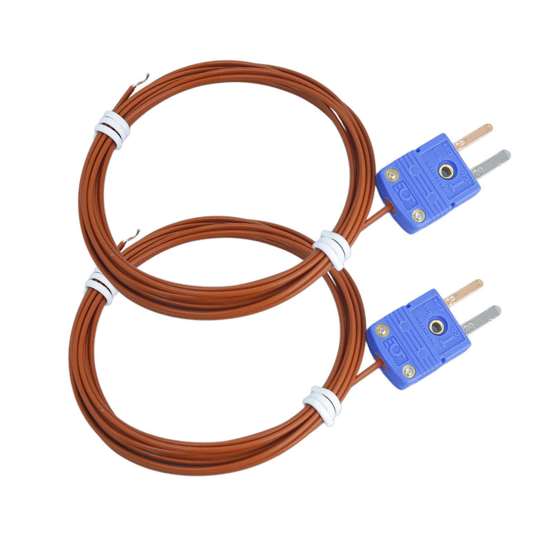 [Australia - AusPower] - T-Type thermocouple Probe -300°F-500°F Cable Length 78in Type T Thermocouple Probe 2 Packs 