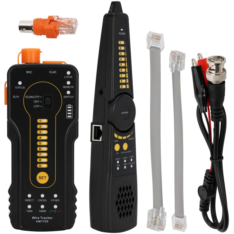 [Australia - AusPower] - Digital Wire Tracer Tone Generator and Probe kit, Network Cable Continuity Tester for Ethernet, Telephone, Video, Coax, Speaker and Data Cables RJ11 RJ12 RJ45 