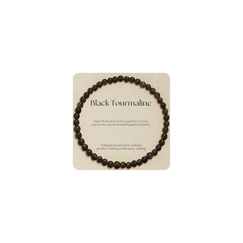 Natural Healing Crystal Bracelet for Women Black Tourmaline
