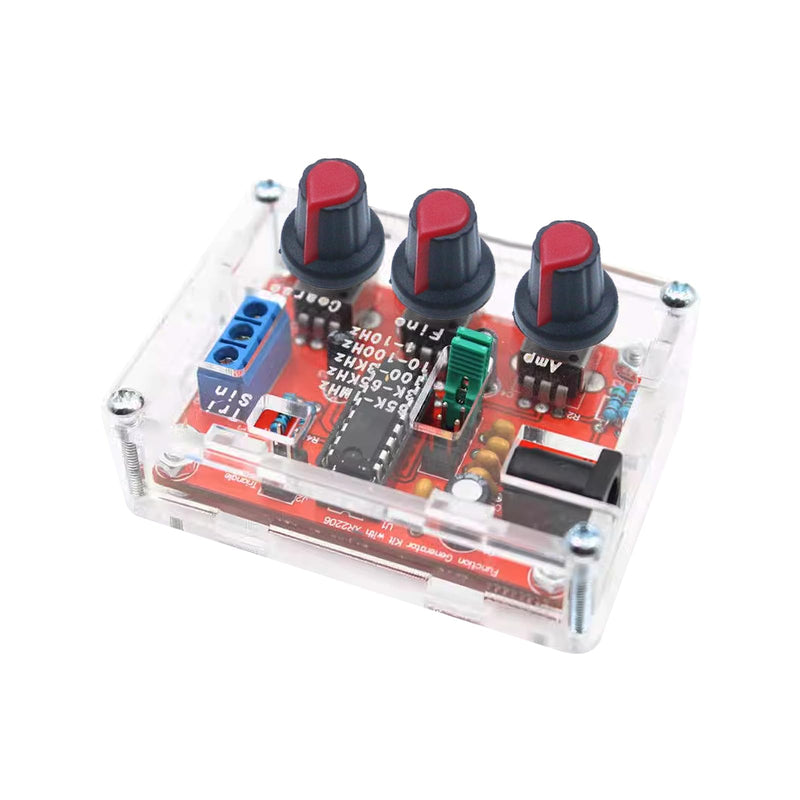 [Australia - AusPower] - 1 Pcs Signal Generator Function Plastics Precise Triangle Square Output Adjustable Signal 9-12V Direct Current Input for Current Testing Experiments 