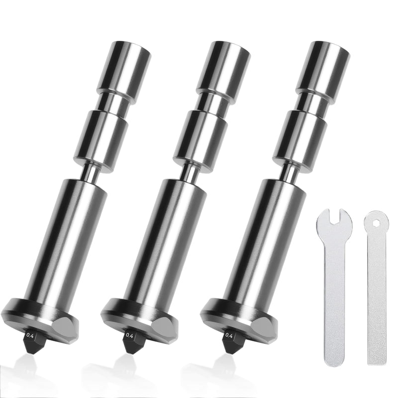3PCS Kobra 3 Max Combo Hardened Steel Nozzle,High Flow&High Speed Quick-Swap 0.4mm Print Head Extruder Hot End Kit Compatible with Anycubic Kobra 3 Max/Kobra 3 Max Combo 3D Printers