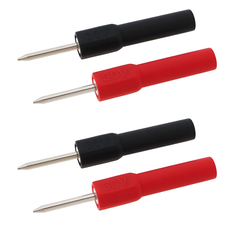 [Australia - AusPower] - 4pcs Test Probe 2mm Probe to 4mm Banana Female Socket 30V/10A Suitable for Multimeters Oscilloscopes 