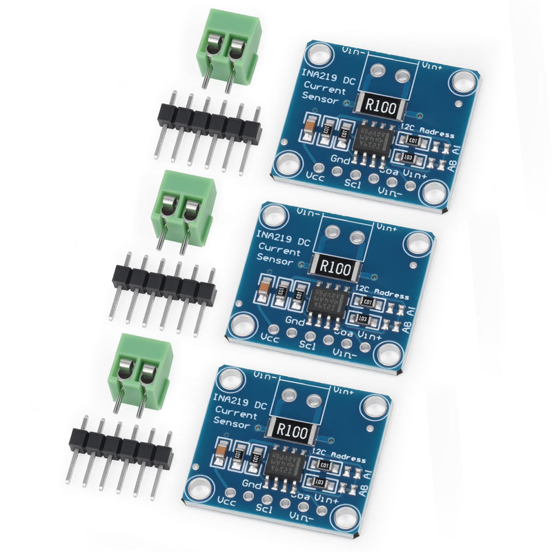[Australia - AusPower] - 3pcs INA219 I2C Bi-Directional DC Current Sensor Module Power Supply Sensor Breakout Module 3PCS INA219 