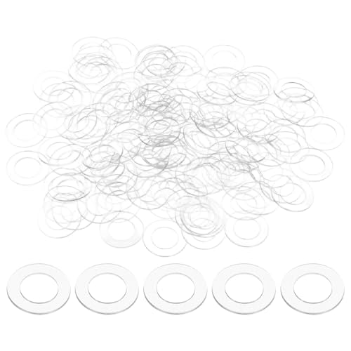 M METERXITY M12 PVC flat washers, clear 12mm ID x 20mm OD plastic spacer rings for hardware replacement