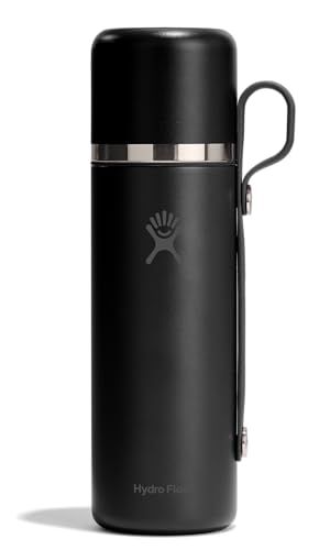 Hydro Flask Hot Flask & Cup – Insulated Stainless Steel, Hot Drink Travel Container for Coffee, Tea, & Soup 28 Oz Black 28 Ounces