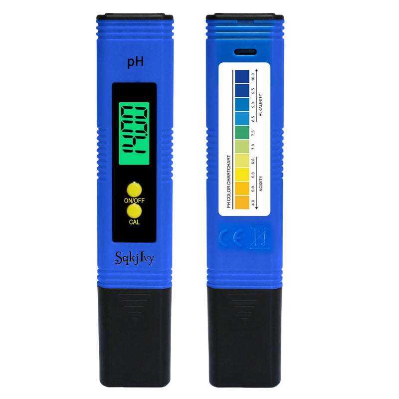 [Australia - AusPower] - PH Meter for Water Hydroponics Digital PH Tester Pen 0.01 High Accuracy Pocket Size with 0-14 PH Measurement Range for Household Drinking, Pool and Aquarium(Blue) 