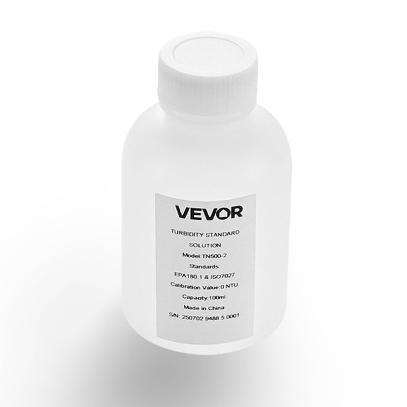 [Australia - AusPower] - VEVOR Turbidity Calibration Solution, 0 NTU, 100 ml Capacity, Standard Turbidity Solution Refill for Turbiditymeter, Zero-Drift for Stable Concentration, Ready to Use, for Both White and Red Light 0 NTU,100 ml Turbidity Meter 