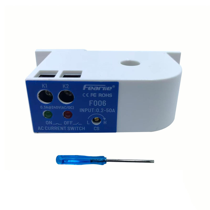 [Australia - AusPower] - Current Sensing Switch, Normally Open AC Sensor 0.2-50A Detectable, High Precision Monitoring Relay（F006） F006 