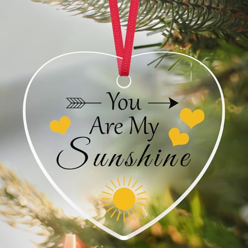 Positive Ornament Keepsake Sunshine Gifts Motivational Inspirational Gifts for Women Men Encouragement Heart Ornament Gift for Friend Sister Positive Gift for Teacher Coworker Inspirational 5
