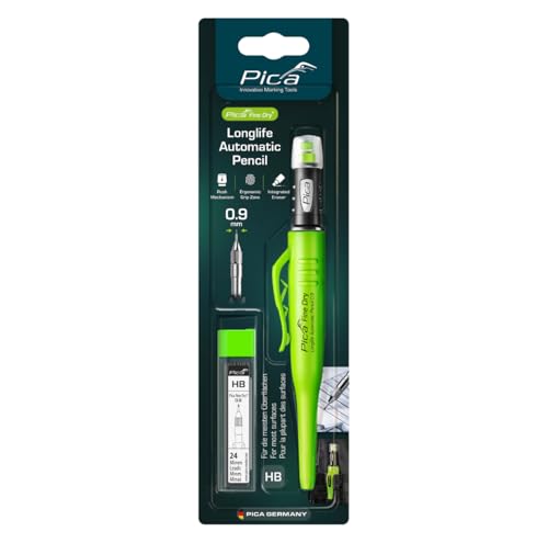 Pica Fine-Dry Pencil with 24 HB refill leads tool set, showing pencil and replacement graphite leads