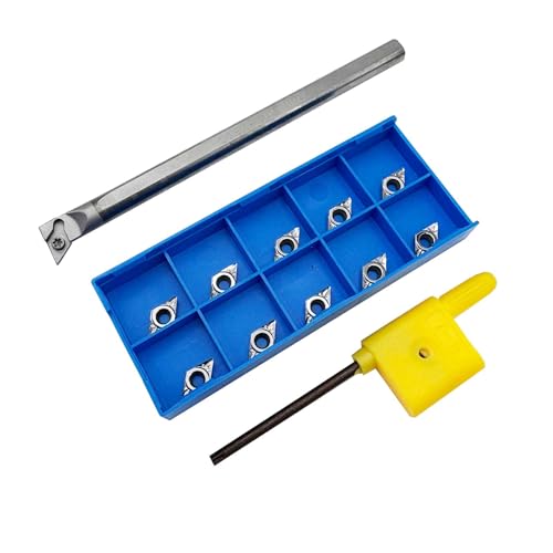zouzmin C08K-SDUCR07 boring bar with tungsten steel tool holder and 10 DCGT21.51 turning inserts