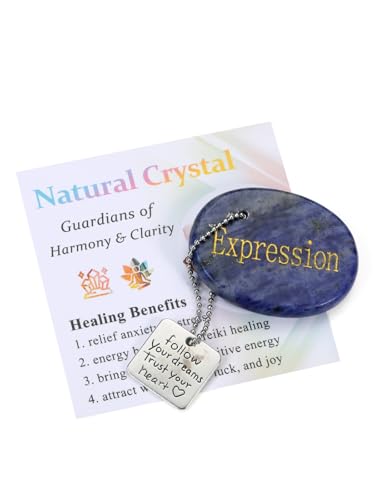 Jovivi Sodalite Crystal Thumb Worry Stones for Anxiety and Stress Sodalite - Expression